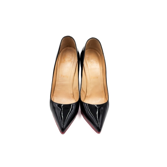 Christian Louboutin Pigalle Plato 120 Black Patent Leather Pumps EU 37.5 - Picture 4 of 10